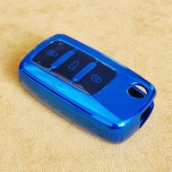 Niebiesko-czarne etui na kluczyk – VW Passat Golf Polo Skoda Octavia Seat