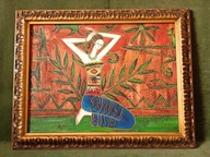 Kobieta - bardzo ciekawy obraz olejny malowany na płótnie