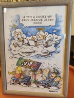 Rysunek satyryczny Straży Miejskiej w Wałbrzychu autorstwa M. Bachmatiuka