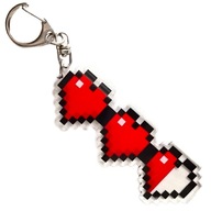 Brelok MINECRAFT Pasek Zdrowia SERCA AKRYLOWY Zawieszka do PLECAKA Torebki