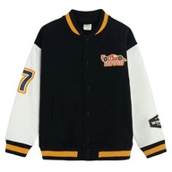 Cool Club, Bluza chłopięca, rozpinana, czarno-biała BEJSBOLÓWKA 104