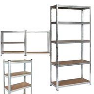 REGAŁ MAGAZYNOWY METALOWY 875kg OCYNK 180x90x40cm GARAŻ PIWNICA 5 PÓŁEK