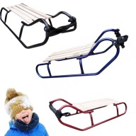 SANKI DREWNIANE/METALOWE DLA DZIECI KLASYCZNE SOLIDNE PODNÓŻKI POLSKIE