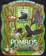 Mozambik 2015 ** cena 7,90 zł kat.8€ - ptaki, gołębie, blok