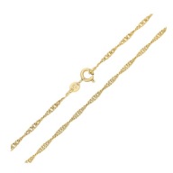 84803 Łańcuszek stal chirurgiczna 316L pozłacana 18k singapur 45 CM 1,9 MM