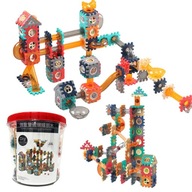 Klocki konstrukcyjne DUŻY ZESTAW edukacyjne dla dzieci do budowania 226 szt