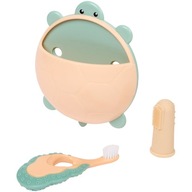 Zestaw dla Niemowląt Silikonowa Szczoteczka na Palec +Szczoteczka 0-2 +Etui