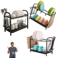 SUSZARKA DO NACZYŃ STOJĄCA OCIEKACZ METALOWA DUŻA DWUPOZIOMOWA 20X41X32