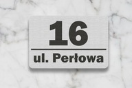Tabliczka Grawerowana numer domu, ulica, obiekt monitorowany 3w1