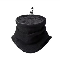 Szyi na szyję Szalik Kołnierze Ocieplacz na szyję Winter Fleece Neck Czarny