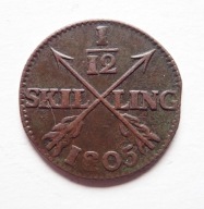 Szwecja, Gustaw IV Adolf, 1/12 skilling 1805, Avesta