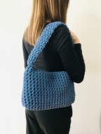 MAMAJASTUDIO Mała torebka na ramię, niebieska torba .