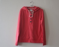 Bluza dziewczęca ciepła MALINOWA z kapturem