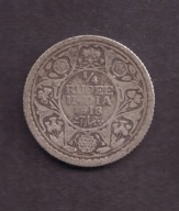 Indie Brytyjskie - srebro - 1/4 Rupia 1918 rok