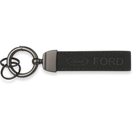 SKÓRZANY BRELOCZEK FORD brelok zawieszka do kluczy PREMIUM z LOGO ZAMSZOWY