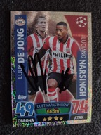 Karta topps match attax autograf PSV Eindhoven Champions Narsingh Jong