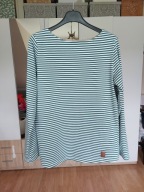 BLUZKA BONPRIX PASKI MIĘTA PIEPRZOWA 40/42