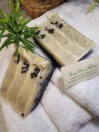 Luksusowe naturalne mydło z węglem, czarnym pieprzem 240g ręcznie robione