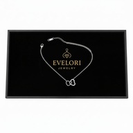 Naszyjnik 45cm Połączone SERCA SREBRNY STAL Dla DZIEWCZYNY