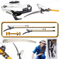 SEKATOR RĘCZNY DO GAŁĘZI PIŁA 2W1 NA WYSIĘGNIKU TELESKOPOWY POWERMAT