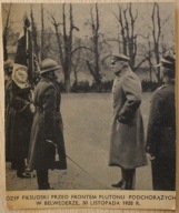 JÓZEF PIŁSUDSKI 30 LISTOPADA 1928 R. PRZED FRONTEM PLUTONU PODCHORĄŻYCH