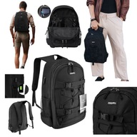 PLECAK MĘSKI CZARNY SPORTOWY PORT USB DO SZKOŁY I PRACY ZAGATTO