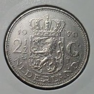 *HOLANDIA [0220]*2 1/2 guldena 1970 Królowa Juliana, Herb Lew (heraldyka)