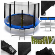 TRAMPOLINA OGRODOWA 252CM 8FT CORCIANO SIATKA ZEWNĘTRZNA DRABINKA MOCNA XXL