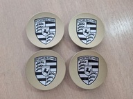 Oryginał Porsche Dekielki Dekiel Felgi 9P1601147 Połysk Złoty OP9 NOWE