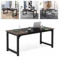 BIURKO TRIBESIGNS KOMPUTEROWE LOFT BRĄZOWE STOLIK DO PISANIA 160X80CM STYL