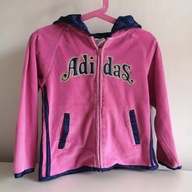 Welurowa bluza dziewczęca A d i d a s 104 z kapturem markowa (688)