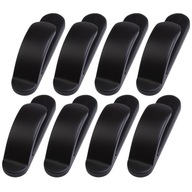 HACZYKI SAMOPRZYLEPNE WODOODPORNY MOCNY CZARNY WIESZAKI UCHWYT 8 SZT.