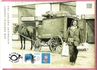 Słowacja 2022, MC FDC zn+PRZYW. poczta, dawny transport konny, konie