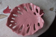 PIĘKNA PATERA LIŚĆ CERAMIKA KOLOR