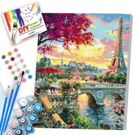 Malowanie Po Numerach 40x50cm z Ramą Farby Pędzle