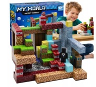 KLOCKI MAGNETYCZNED BLOCZKI SZEŚCIANY KONSTRUKCJE 120 SZT