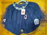 Spódniczka tiulowa granatowa ozdobna dziewczęca