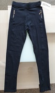 Legginsy czarne długie zameczki kieszonki L/XL