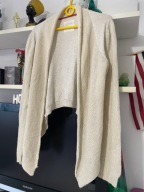 C Fat face L narzutka bezowa angora wełniany