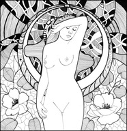 Obraz AKT rysumek neosecesja nr346