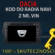 DACIA ZDALNE ROZKODOWANIE KOD DO RADIA NAVI PO VIN 100% SKUTECZNOŚCI