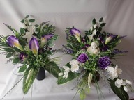 Komplety Na Nagrobek - Anioł W Kaliach Fioletowych Stojący