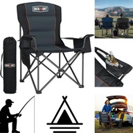 Krzesło turystyczne z oparciem Overmont OM-Chair do 175kg - KOMFORT RELAKS