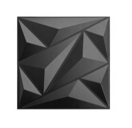 Panel Ścienny 3D PCV Czarny Gwiazda 30x30 Dekoracyjny Trójkąt