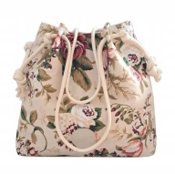 Torebka styl worek letni w kwiaty od HABILE design bag