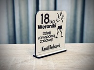 20 szt Winietki podziękowanie 2 w 1 urodzinowe 18 30 50 grawer 3D stojąca