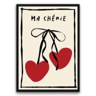 Plakat z ramą 30x40cm Ma Chérie – francuski styl | Pomysł na Prezent