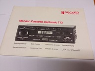 NOWA instrukcja obsługi radio BECKER MONACO 713 Mercedes W201 W124 książka