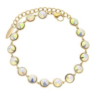 85872 Bransoletka stal chirurgiczna 316L pozł. 18k AB CRYSTAL Swarovski