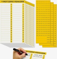 Naklejki katalogowe numerowe 3szt do skrzynki elektrycznej wodoodporne